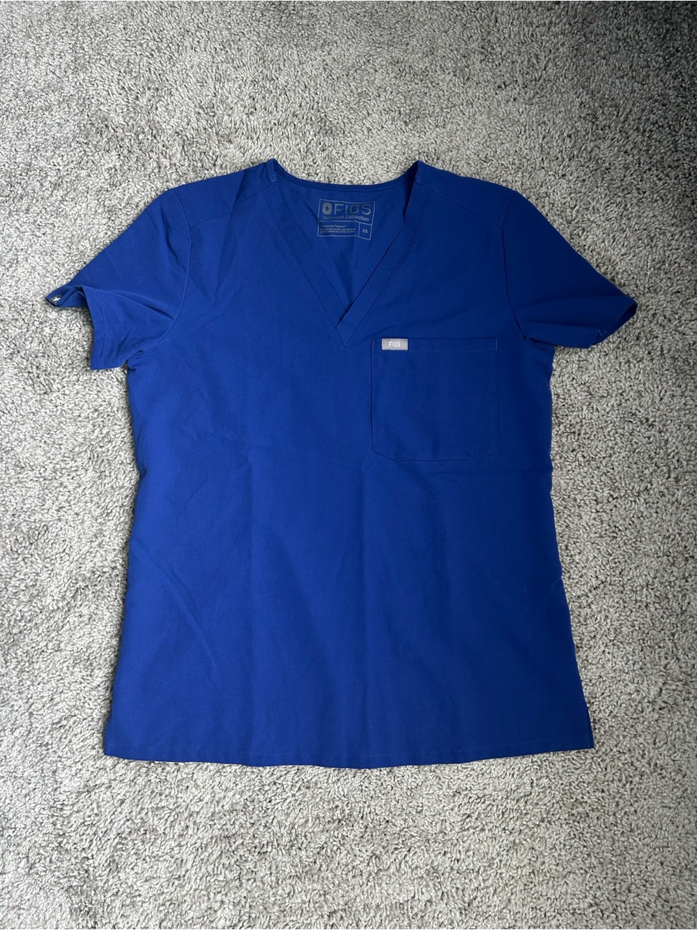 Figs Royal Blue Catarina V-Neck Scrub Top